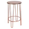 Gold End Table, Small Accent Table/Nightstand, Anti-Rust Sofa Snack Table, Waterproof Coffee Table for Living Room Bedroom Office, bearing 400 pounds