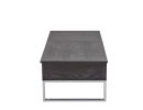 Iban - Coffee Table w/Lift Top; Gray Oak &amp; Chrome