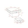 32.28"Three-dimensional Embossed Pattern Square Retro Coffee Table with 2 Drawers and MDF Base