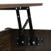Lift Top Coffee Table Modern Furniture Hidden Compartment and Lift Tabletop Brown ( same as 13029824)