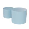 Nesting table set of 2 MDF Side Table Round Shape Blue