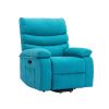 Power Lift Recliner Chair, Chenille Blue Elderly Chair with lifting, lying flat, heating, vibration massage, USB charging, remote control control