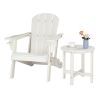 46*46*46cm Single Layer Round HDPE Side Table White