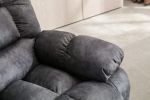 Massage Recliner Chair with Heat and Vibration, Soft Fabric Lounge Chair Overstuffed Sofa Home Theater Seating (Gray)