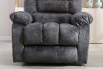 Massage Recliner Chair with Heat and Vibration, Soft Fabric Lounge Chair Overstuffed Sofa Home Theater Seating (Gray)