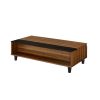 ACME Avala Coffee Table w/Lift Top, Walnut & Black 83140