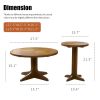 2-Piece Modern Farmhouse Living Room Coffee Table Set, Stylish and Elegant Nesting Round Wooden Table,Side End table set for Living Room,Bedroom