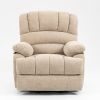 23" Seat Width and High Back Large Size Beige Chenille Power Lift Recliner Chair with 8-Point Vibration Massage and Lumbar Heating