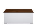 ACME Aafje Coffee Table w/Lift Top in White & Walnut Finish LV00788
