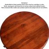 26 Inch Handcrafted Round Side End Table, Thick Mango Wood Top, Black Iron Pedestal Base