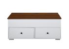 ACME Aafje Coffee Table w/Lift Top in White & Walnut Finish LV00788