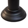 26 Inch Handcrafted Round Side End Table, Thick Mango Wood Top, Black Iron Pedestal Base