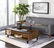 ACME Avala Coffee Table w/Lift Top, Walnut & Black 83140