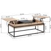 47.2&quot; Lift Top Coffee Table; Lift Top Storage Coffee Table; Wood Lift Top Coffee Table with Storage; Oak &amp; Black