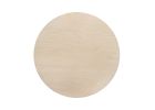 Neroli Oak White 24" Contemporary Round Side Table with Black Metal Base
