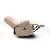 23" Seat Width and High Back Large Size Beige Chenille Power Lift Recliner Chair with 8-Point Vibration Massage and Lumbar Heating