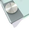 Set of 2, Glass two layer tea table, small round table, bedroom corner table, living room side table,White