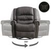 Massage Rocker Recliner Chair Rocking Chairs for Adults Oversized with USB Charge Port Soft Features a Manual Massage and Heat.GREY