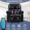 Recliner Chair Heating massage for Living Room with Rocking Function and Side Pocket