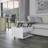 Peterson 1-Drawer 1-Shelf Lift Top Coffee Table White and Light Oak