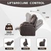 Lehboson Lift Chair Recliners, Electric Power Recliner Chair Sofa for Elderly Black Massage and Heat