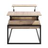 47.2&quot; Lift Top Coffee Table; Lift Top Storage Coffee Table; Wood Lift Top Coffee Table with Storage; Oak &amp; Black