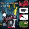 5.2 Feet Halloween Inflatable Skeleton Playing Piano with Bluetooth Speaker