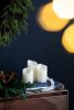 Set of 3 Flickering Ivory LED Candles with Remote Timer, L:D3X6" M:D3X5" S:D3X4"