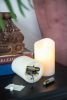 Set of 3 Flickering Ivory LED Candles with Remote Timer, L:D3X6" M:D3X5" S:D3X4"