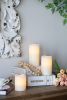 Set of 3 Ivory LED Candles with Remote Timer, L:D3X6" M:D3X5" S:D3X4"