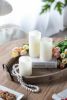 Set of 3 Ivory LED Candles with Remote Timer, L:D3X6" M:D3X5" S:D3X4"
