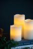 Set of 3 Ivory LED Candles with Remote Timer, L:D3X6" M:D3X5" S:D3X4"