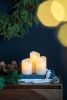 Set of 3 Flickering Ivory LED Candles with Remote Timer, L:D3X6" M:D3X5" S:D3X4"