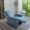 Power Recliner Chair with Adjustable Massage Function, Recliner Chair with
Heating System for Living Room, Blue color fabric