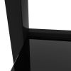 Set of 2, Glass two layer tea table, small round table, bedroom corner table, living room side table,Black