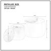 Set of 2 End Table with Storage, Round Accent Side Table with Removable Top for Living Room, Bedroom, Top φ650*450,φ480*390