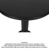 24 Inch Side End Table, Round Top with Turned Pedestal Base, Handcrafted Sandblasted Matte Black