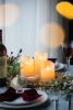 Set of 3 Flickering Ivory LED Candles with Remote Timer, L:D3X6" M:D3X5" S:D3X4"