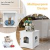 Modern Multipurpose Side Table Nightstand Decorative Pet House