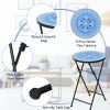 14'' Mosaic Side Small Round Bistro Sofa End Table with Cast Iron Flower display Plant Stand