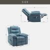 Power Recliner Chair with Adjustable Massage Function, Recliner Chair with
Heating System for Living Room, Blue color fabric