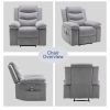 Power Recliner Chair with Adjustable Massage Function, Recliner Chair with
Heating System for Living Room, Light Gray color fabric