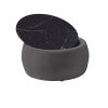 End Table with Storage, Round Accent Side Table with Removable Top for Living Room, Bedroom,Grey