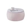 End Table with Storage, Round Accent Side Table with Removable Top for Living Room, Bedroom,Pink
