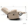 23" Seat Width and High Back Large Size Beige Chenille Power Lift Recliner Chair with 8-Point Vibration Massage and Lumbar Heating