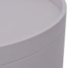Side Table with Serving Tray Round 15.6"x17.5" Gray