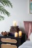 Set of 3 Flickering Ivory LED Candles with Remote Timer, L:D3X6" M:D3X5" S:D3X4"