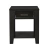 Bruno 3 Piece Ash Gray Wooden Lift Top Coffee and End Table Set with Tempered Glass Top and Drawer