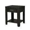 Bruno 3 Piece Ash Gray Wooden Lift Top Coffee and End Table Set with Tempered Glass Top and Drawer