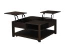 Flora 2 Piece Dark Brown MDF Lift Top Coffee and End Table Set
